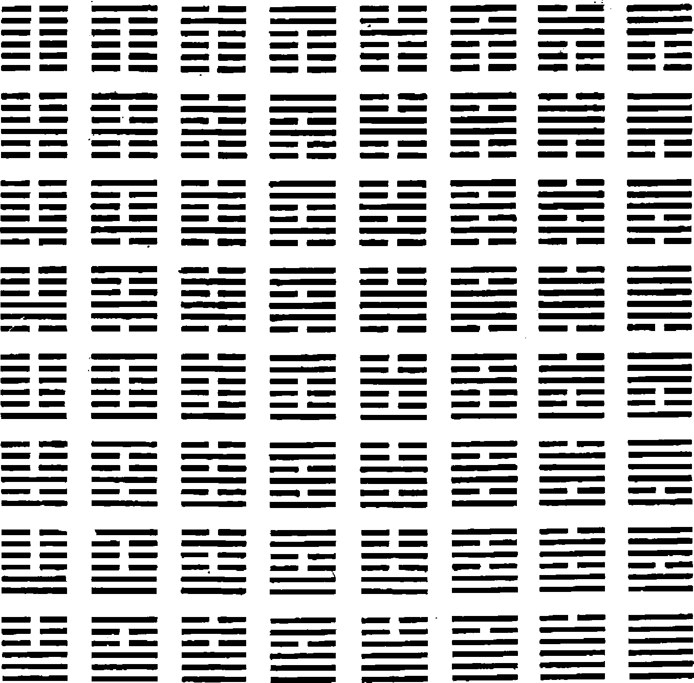 Hình 15. HỆ THỐNG 64 QUẺ TIÊN THIÊN 'PHỤC HY"